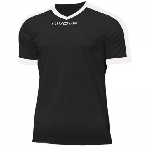 Marškinėliai Givova Revolution Interlock Juodai Balti MAC04 1003